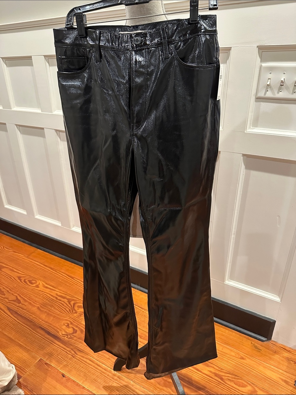 Hudson Black Patent Faux Leather Pants